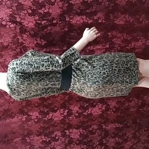 ALYX black and olive animal print mini dress.